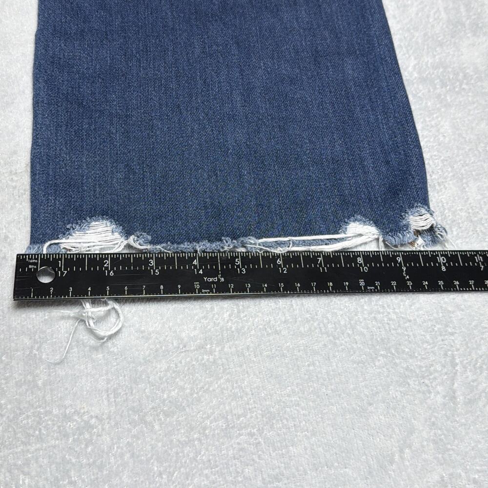 American Eagle Distressed Wide Leg Crop - Size 10 Long - Button Fly/Raw Hem - Picture 6 of 16
